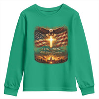 250th Anniversary USA Youth Sweatshirt 1776 2026 4th of July Patriotic Us 250 Flag