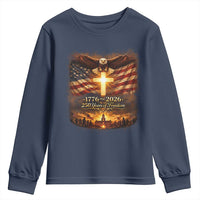 250th Anniversary USA Youth Sweatshirt 1776 2026 4th of July Patriotic Us 250 Flag