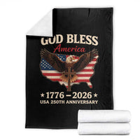 God Bless America 250th Anniversary Throw Blanket 250 Years USA 4th Of July