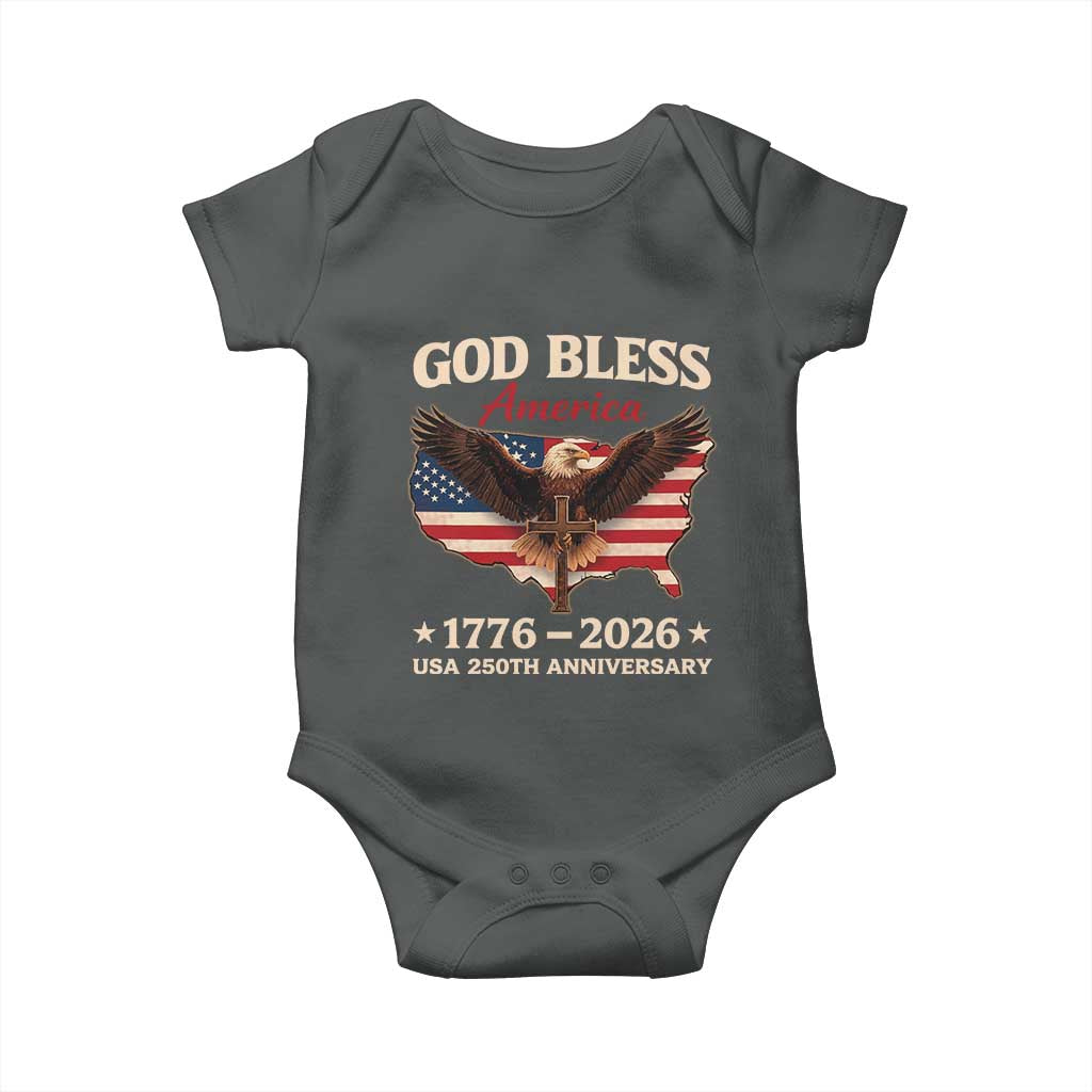 God Bless America 250th Anniversary Baby Onesie 250 Years USA 4th Of July