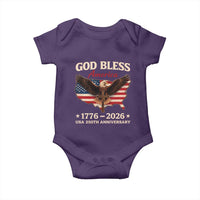 God Bless America 250th Anniversary Baby Onesie 250 Years USA 4th Of July
