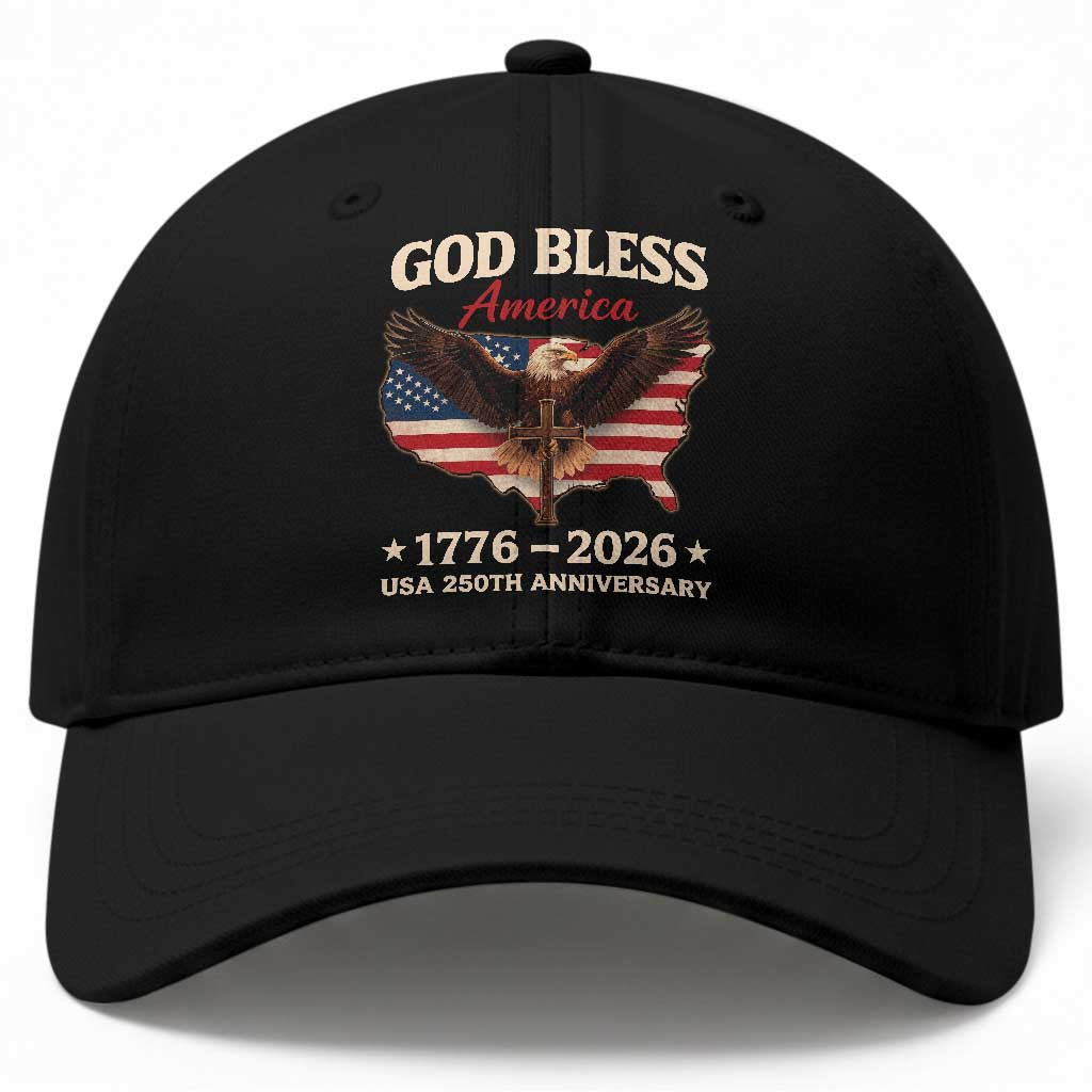 God Bless America 250th Anniversary Baseball Cap 250 Years USA 4th Of July