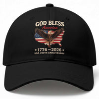 God Bless America 250th Anniversary Baseball Cap 250 Years USA 4th Of July