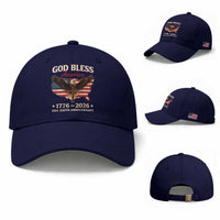 God Bless America 250th Anniversary Baseball Cap 250 Years USA 4th Of July