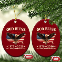 God Bless America 250th Anniversary Ceramic Ornament 250 Years USA 4th Of July