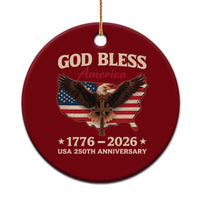 God Bless America 250th Anniversary Ceramic Ornament 250 Years USA 4th Of July