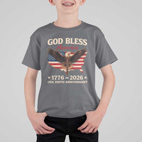 God Bless America 250th Anniversary T Shirt For Kid 250 Years USA 4th Of July