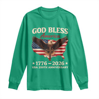 God Bless America 250th Anniversary Long Sleeve Shirt 250 Years USA 4th Of July