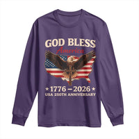 God Bless America 250th Anniversary Long Sleeve Shirt 250 Years USA 4th Of July