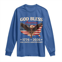 God Bless America 250th Anniversary Long Sleeve Shirt 250 Years USA 4th Of July