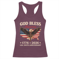 God Bless America 250th Anniversary Racerback Tank Top 250 Years USA 4th Of July