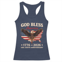 God Bless America 250th Anniversary Racerback Tank Top 250 Years USA 4th Of July