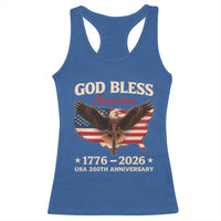 God Bless America 250th Anniversary Racerback Tank Top 250 Years USA 4th Of July