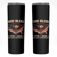 God Bless America 250th Anniversary Skinny Tumbler 250 Years USA 4th Of July