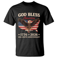 God Bless America 250th Anniversary T Shirt 250 Years USA 4th Of July