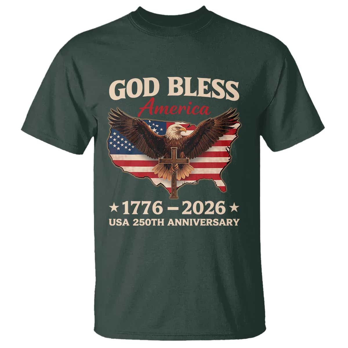 God Bless America 250th Anniversary T Shirt 250 Years USA 4th Of July