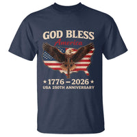 God Bless America 250th Anniversary T Shirt 250 Years USA 4th Of July