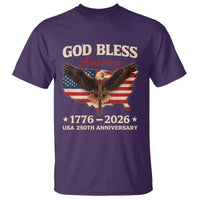 God Bless America 250th Anniversary T Shirt 250 Years USA 4th Of July