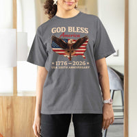 God Bless America 250th Anniversary T Shirt For Women 250 Years USA 4th Of July
