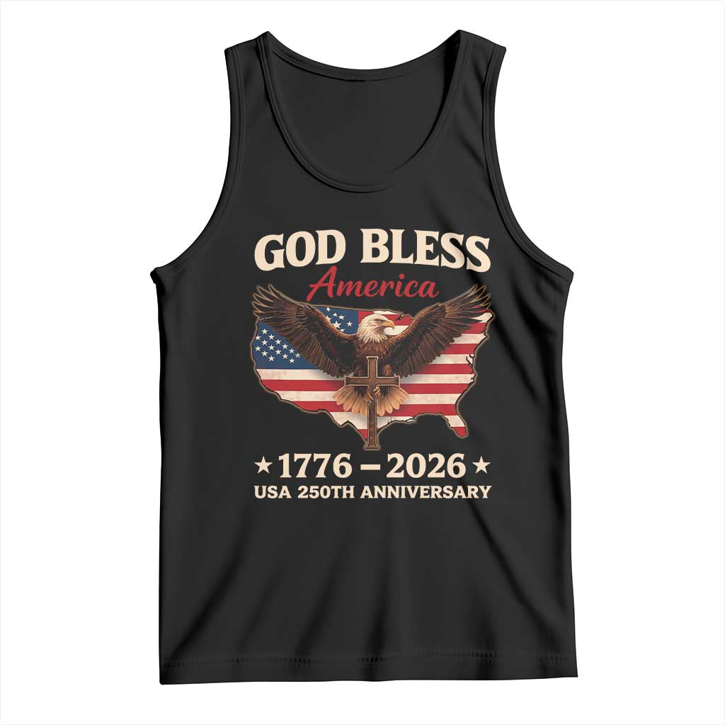 God Bless America 250th Anniversary Tank Top 250 Years USA 4th Of July