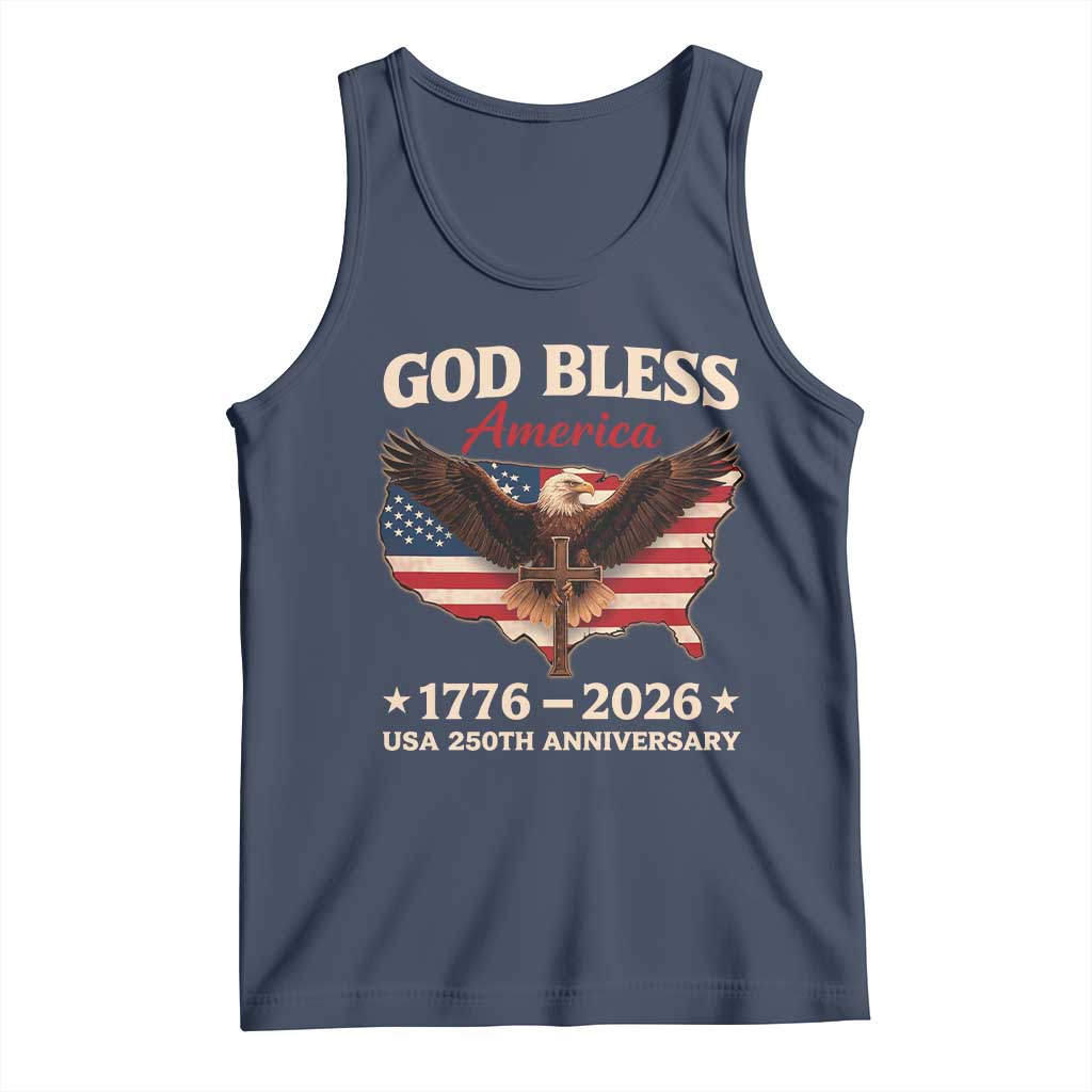 God Bless America 250th Anniversary Tank Top 250 Years USA 4th Of July