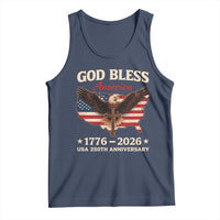 God Bless America 250th Anniversary Tank Top 250 Years USA 4th Of July