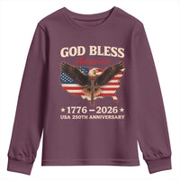 God Bless America 250th Anniversary Youth Sweatshirt 250 Years USA 4th Of July