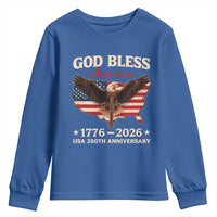 God Bless America 250th Anniversary Youth Sweatshirt 250 Years USA 4th Of July