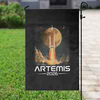 Launch To The Moon Mission Garden Flag