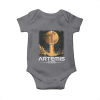 Launch To The Moon Mission Baby Onesie