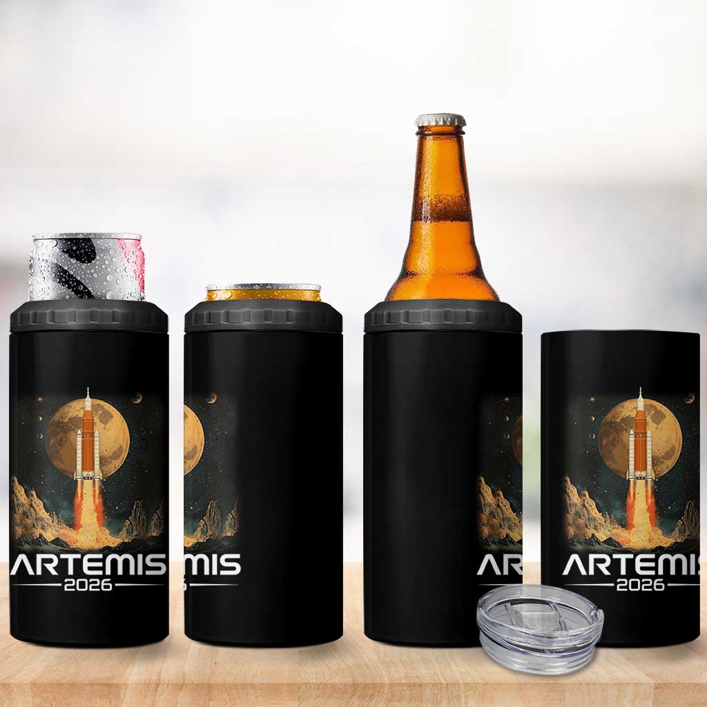 Launch To The Moon Mission 4 in 1 Can Cooler Tumbler