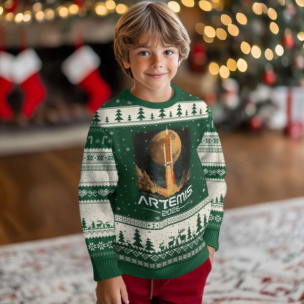 Launch To The Moon Mission Ugly Christmas Sweater