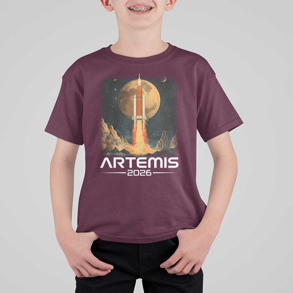 Launch To The Moon Mission T Shirt For Kid