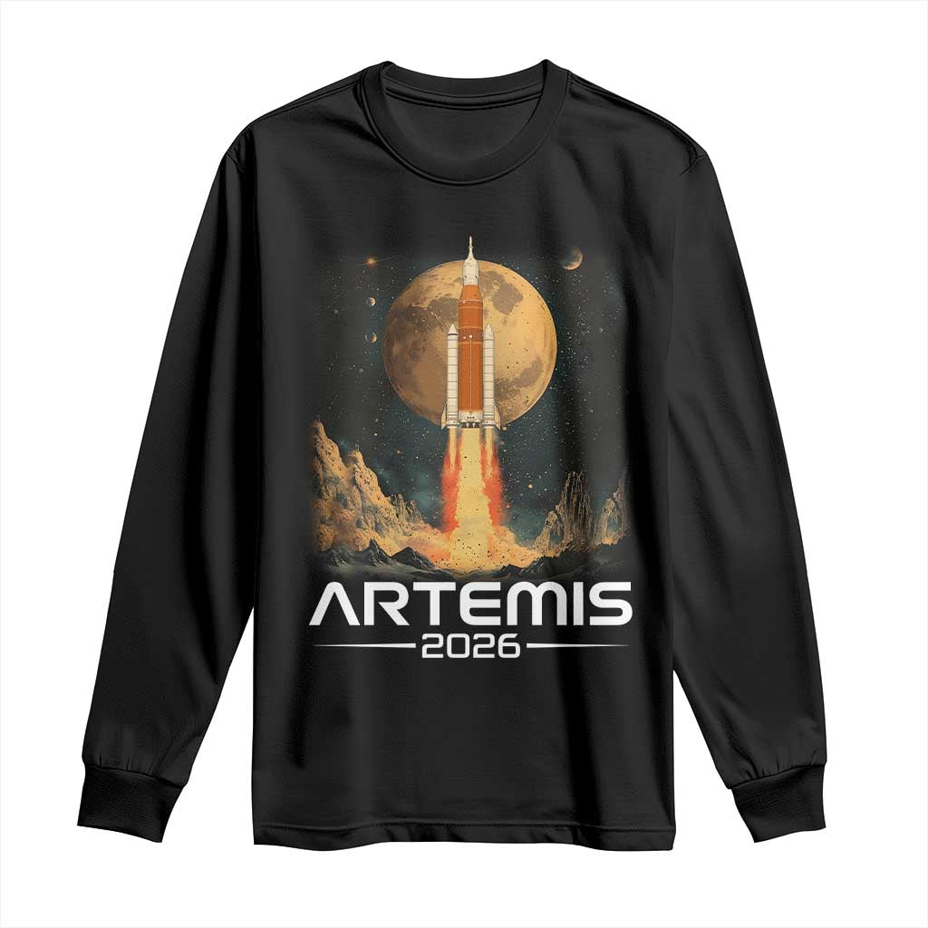 Launch To The Moon Mission Long Sleeve Shirt