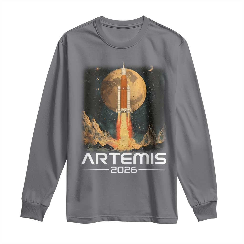 Launch To The Moon Mission Long Sleeve Shirt