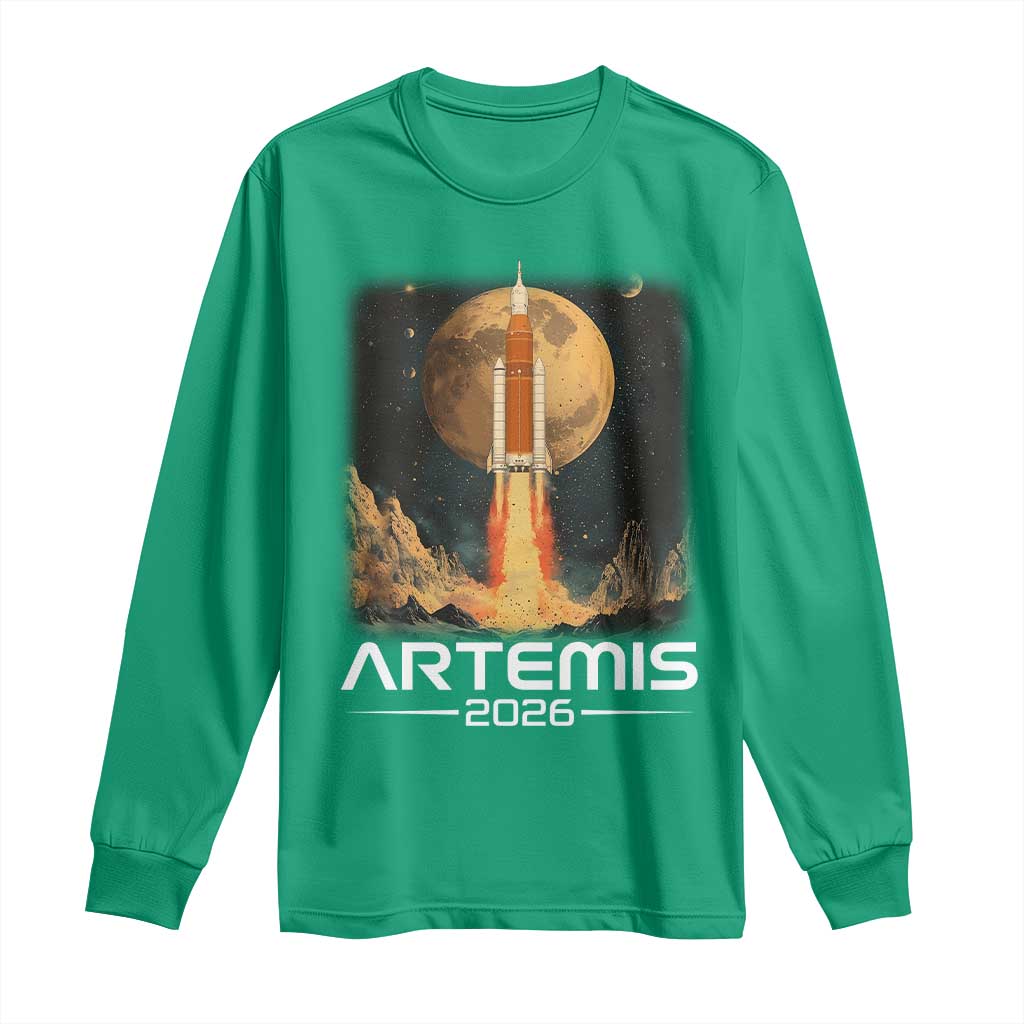 Launch To The Moon Mission Long Sleeve Shirt