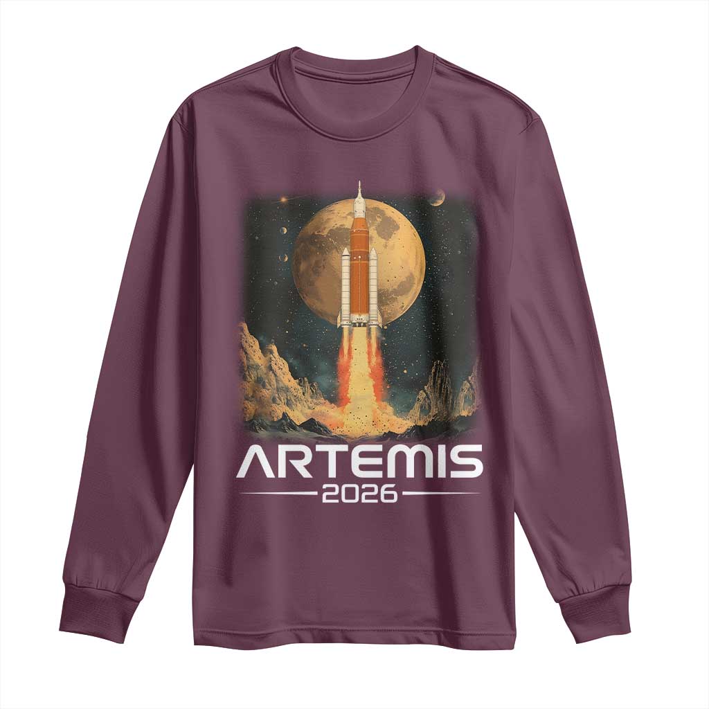 Launch To The Moon Mission Long Sleeve Shirt