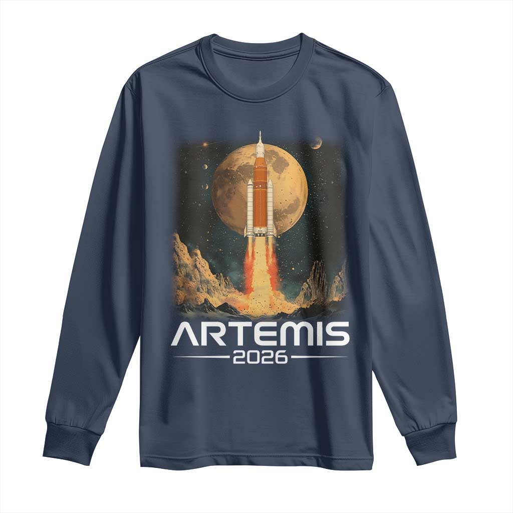 Launch To The Moon Mission Long Sleeve Shirt