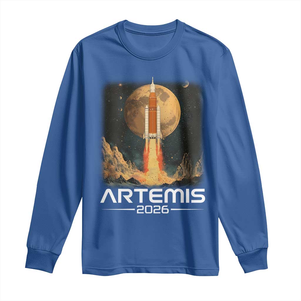 Launch To The Moon Mission Long Sleeve Shirt