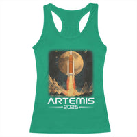 Launch To The Moon Mission Racerback Tank Top