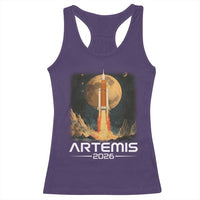 Launch To The Moon Mission Racerback Tank Top