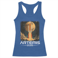 Launch To The Moon Mission Racerback Tank Top