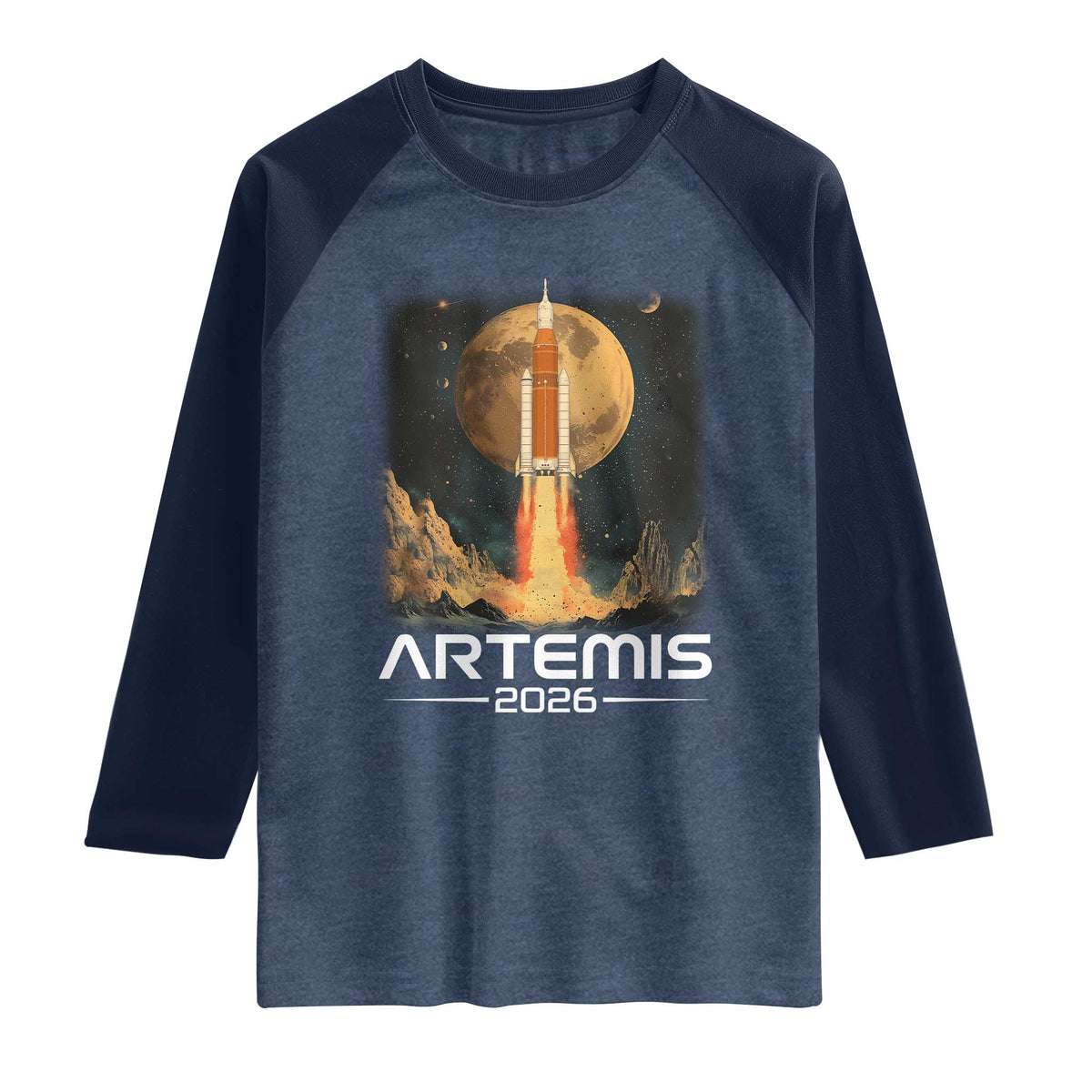 Launch To The Moon Mission Raglan Shirt