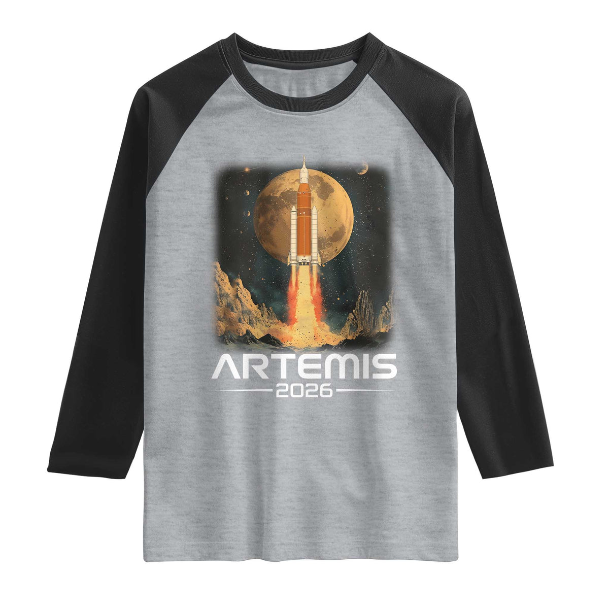 Launch To The Moon Mission Raglan Shirt