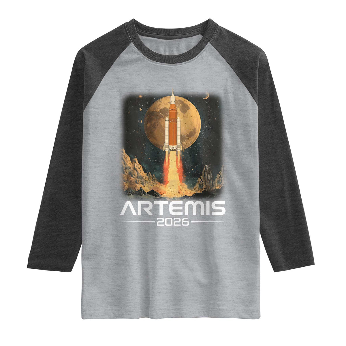 Launch To The Moon Mission Raglan Shirt