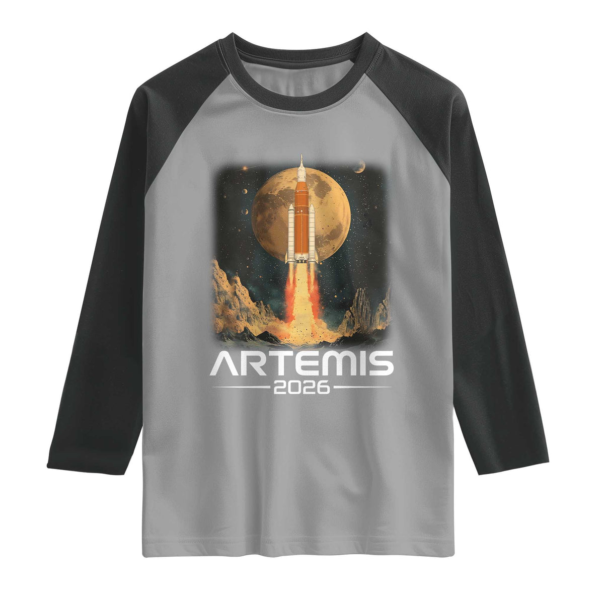 Launch To The Moon Mission Raglan Shirt
