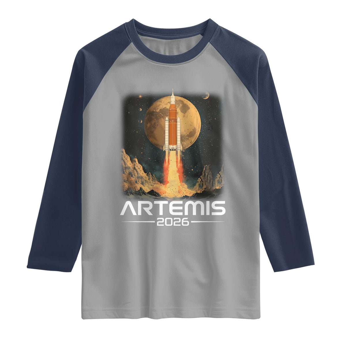 Launch To The Moon Mission Raglan Shirt