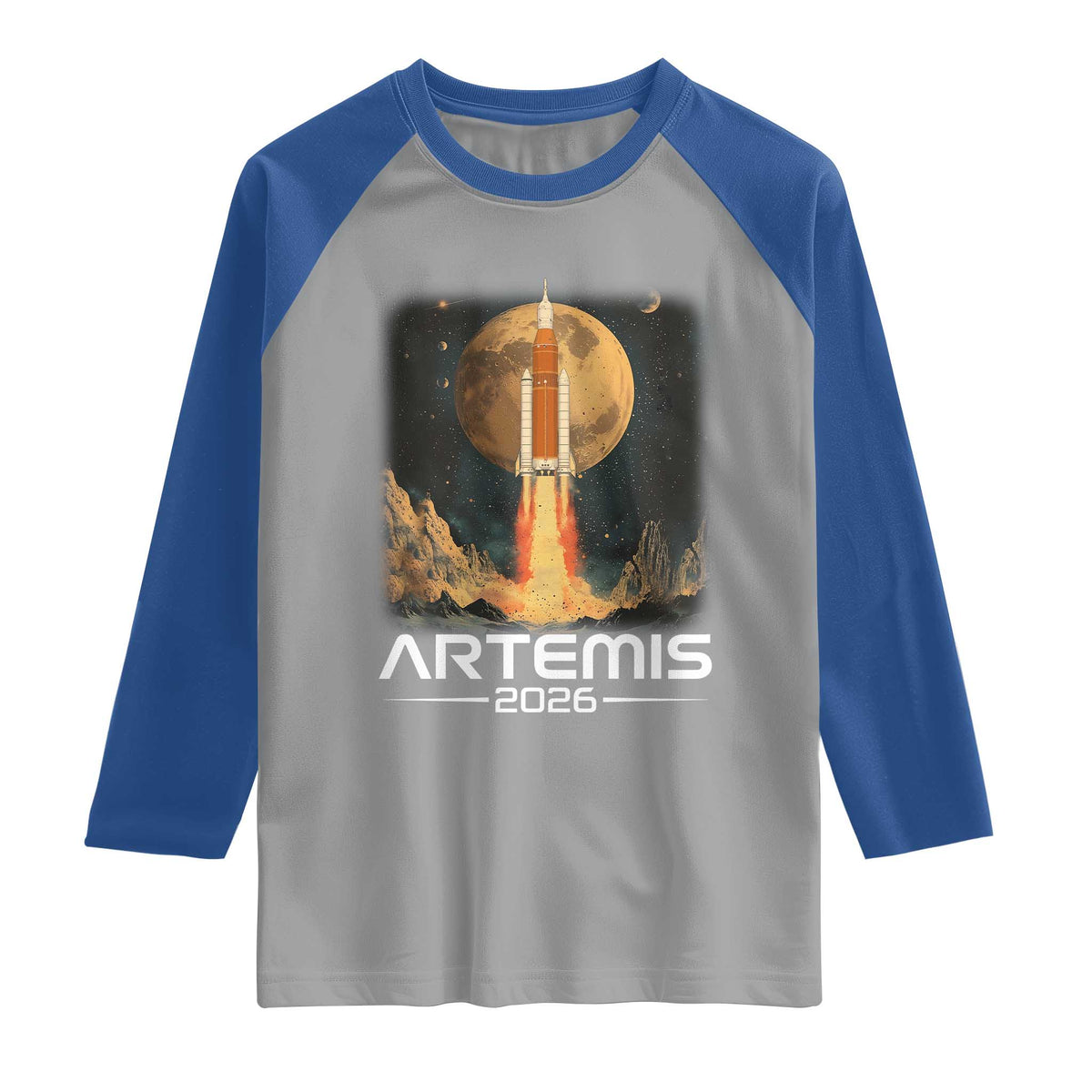 Launch To The Moon Mission Raglan Shirt