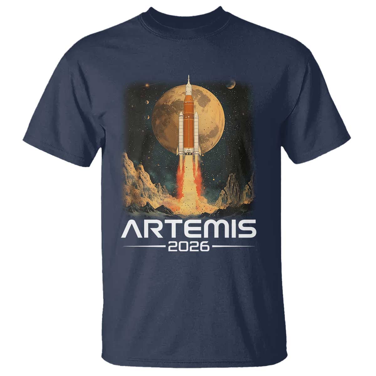 Launch To The Moon Mission T Shirt