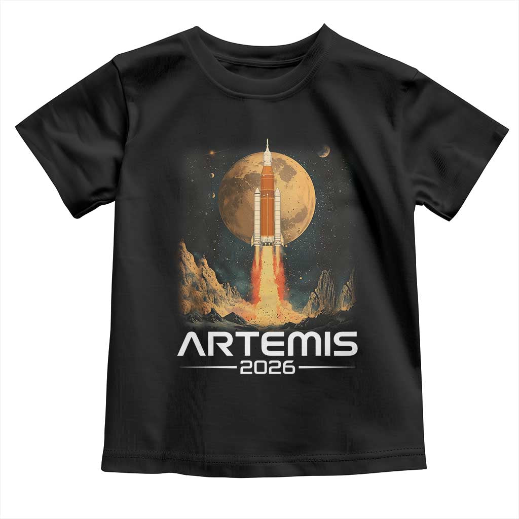 Launch To The Moon Mission Toddler T Shirt